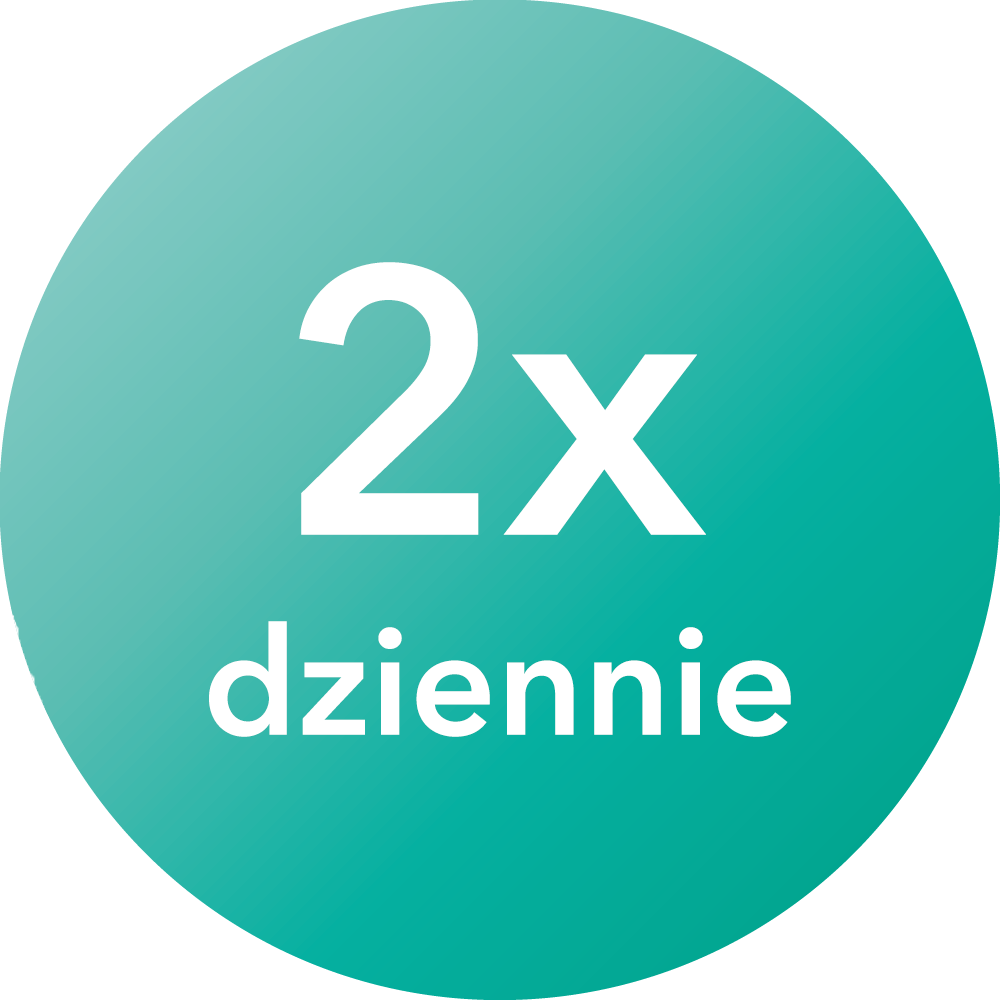 Szczotkuj zęby 2 razy dziennie.