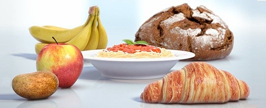 Ilustracja prezentująca różne pokarmy