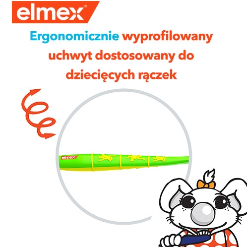Szczoteczka do zębów dla dzieci z ergonomicznym uchwytem