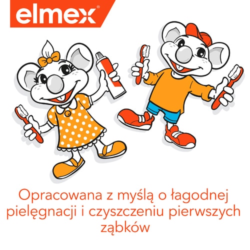 Radosne myszki zachęcające do szczotkowania zębów.